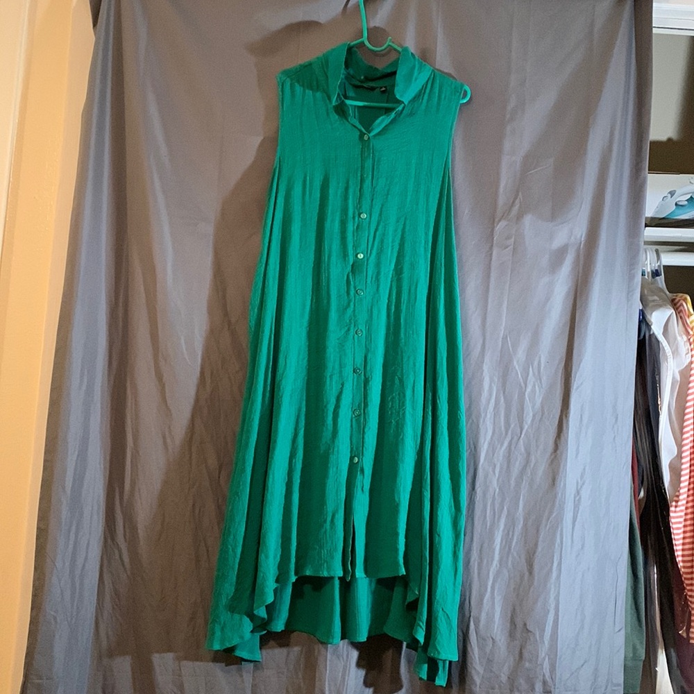 Green Mlle Gabrielle Sleeveless Dress, Size 3x, Never Worn